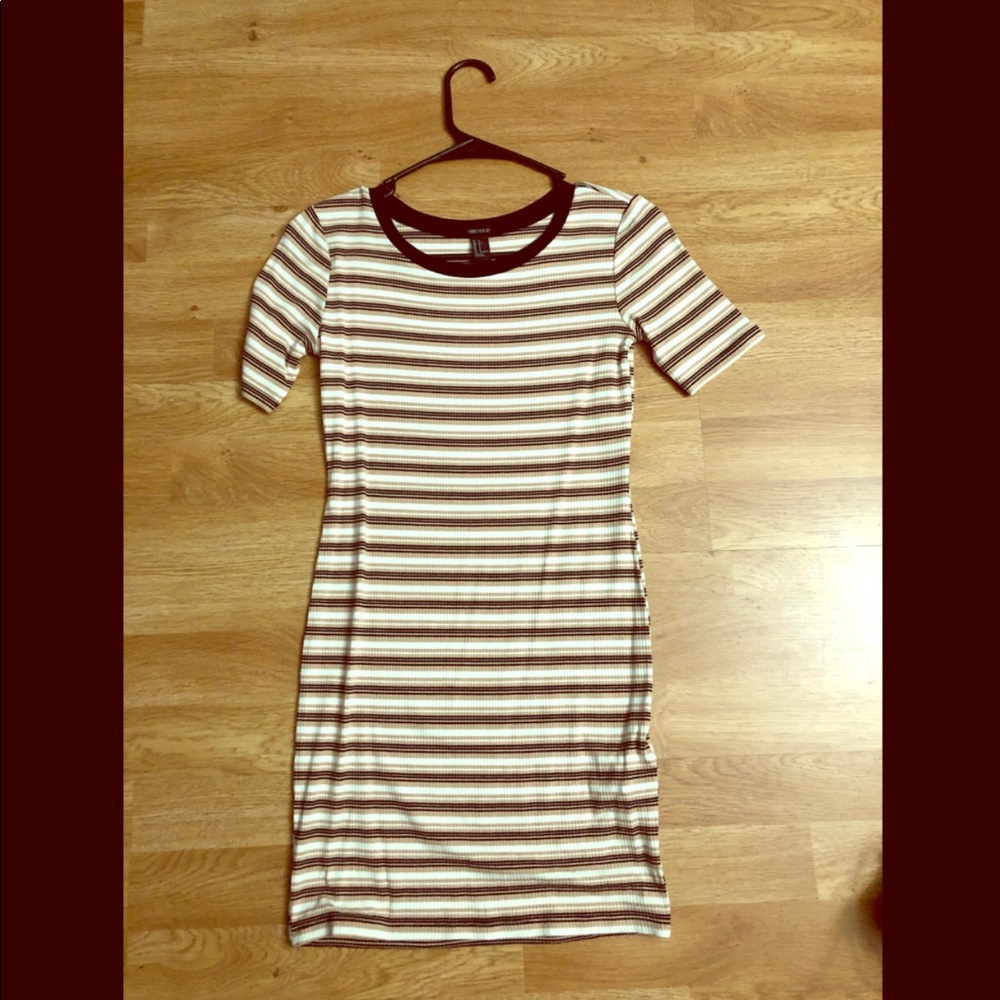 Ribbed knit bodycon T-shirt dress